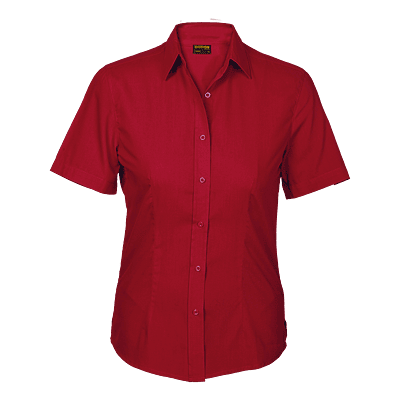 Basic Poly Cotton Blouse Short Sleeve Ladies
