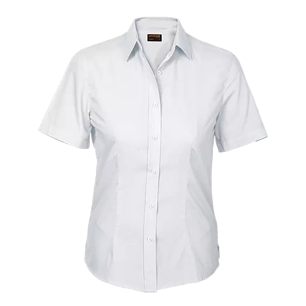 Basic Poly Cotton Blouse Short Sleeve Ladies