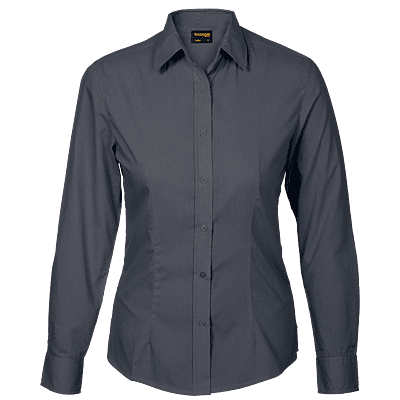 Basic Poly Cotton Blouse Long Sleeve Ladies