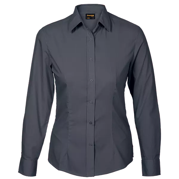 Basic Poly Cotton Blouse Long Sleeve Ladies