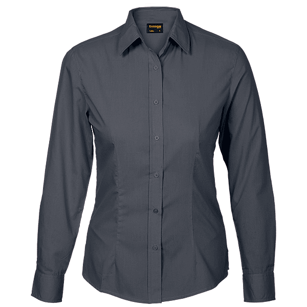 Basic Poly Cotton Blouse Long Sleeve Ladies