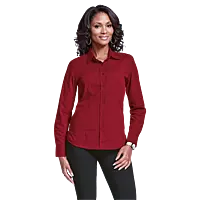 Basic Poly Cotton Blouse Long Sleeve Ladies