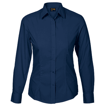 Basic Poly Cotton Blouse Long Sleeve Ladies