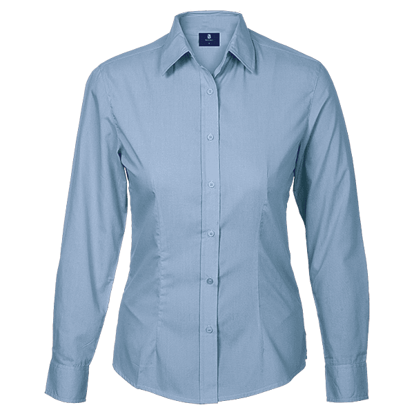 Basic Poly Cotton Blouse Long Sleeve Ladies