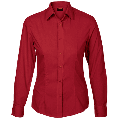 Basic Poly Cotton Blouse Long Sleeve Ladies