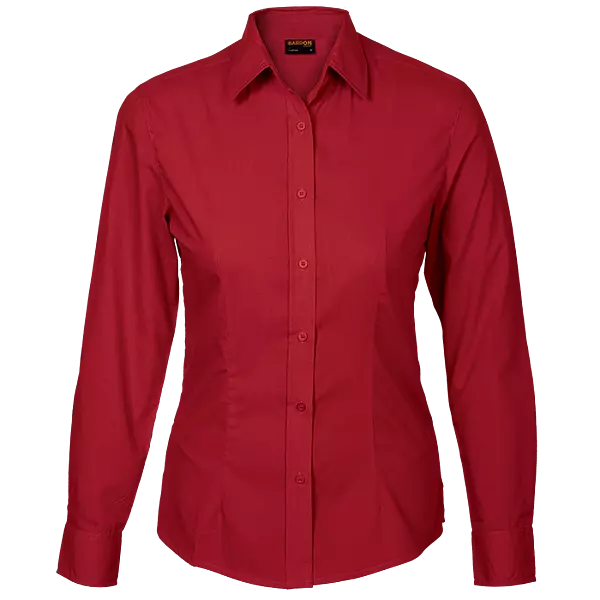 Basic Poly Cotton Blouse Long Sleeve Ladies