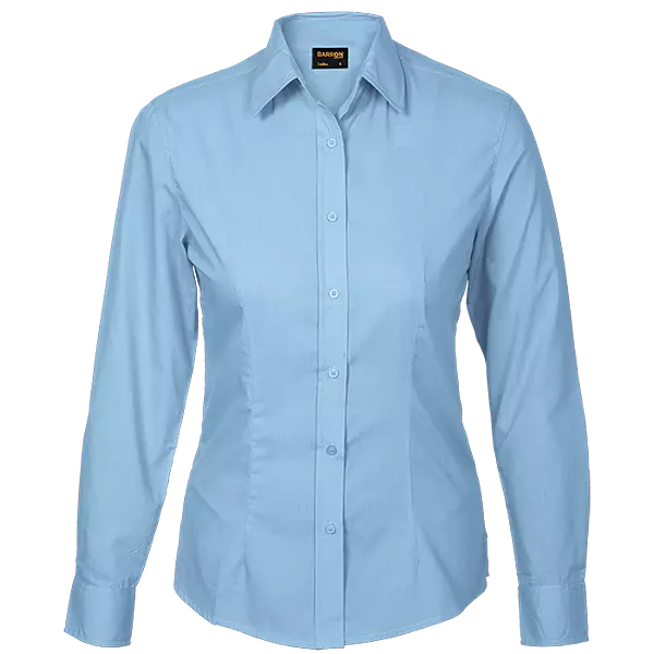 Basic Poly Cotton Blouse Long Sleeve Ladies