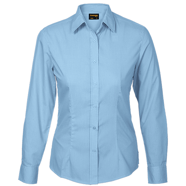 Basic Poly Cotton Blouse Long Sleeve Ladies