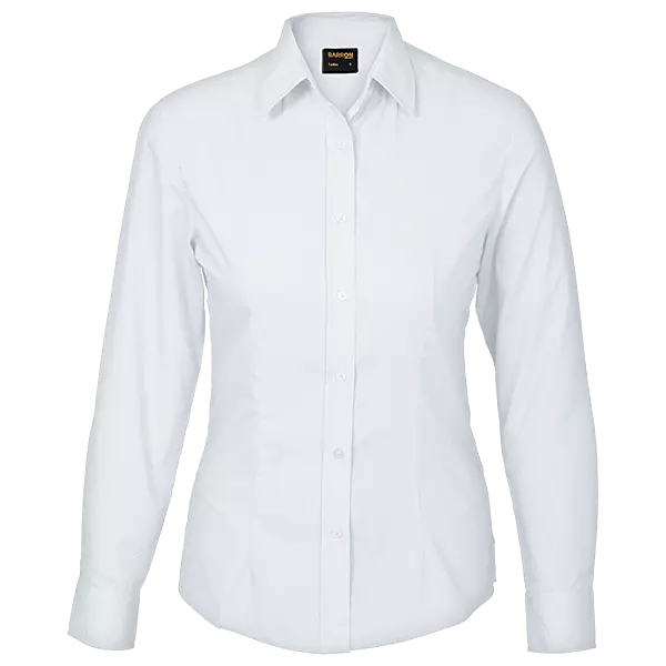 Basic Poly Cotton Blouse Long Sleeve Ladies