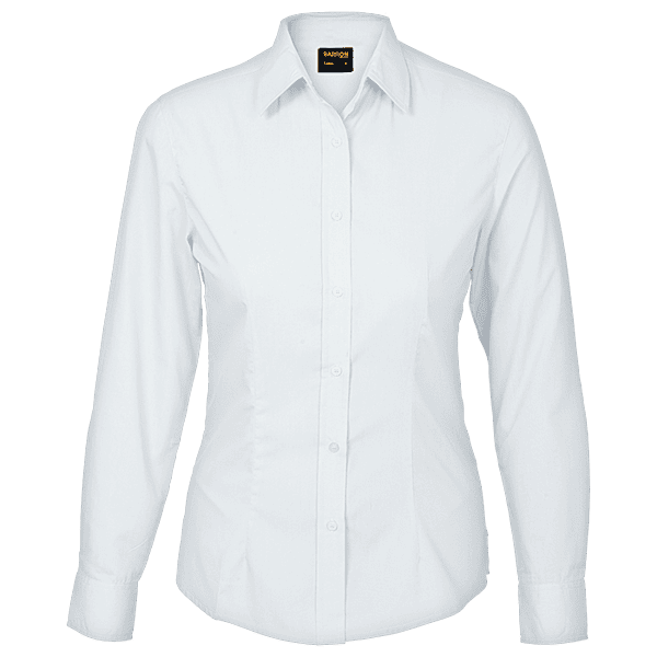 Basic Poly Cotton Blouse Long Sleeve Ladies