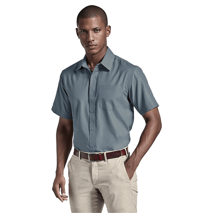 Easy Care Lounge Shirt Short Sleeve Mens