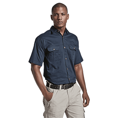 Plain Bush Shirt Mens