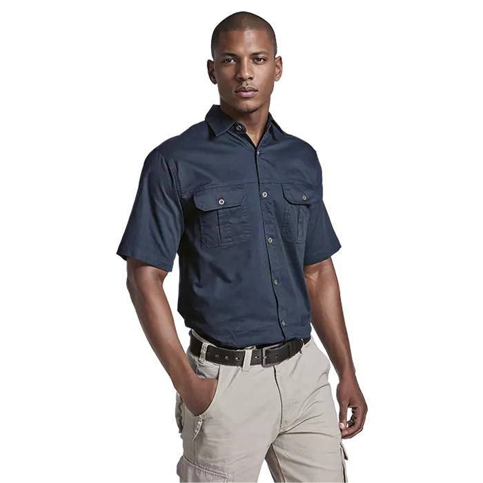 Plain Bush Shirt Mens