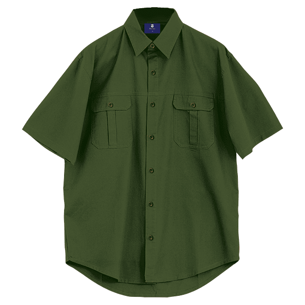 Plain Bush Shirt Mens