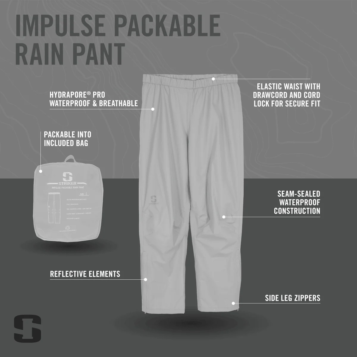 Striker Impulse Packable Rain Pant