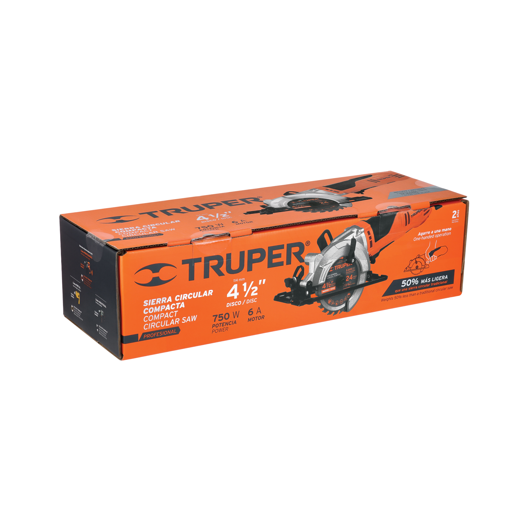 Sierra circular compacta 4-1/2' 420 W, profesional, Truper - SICI-4-1/2A / 100123