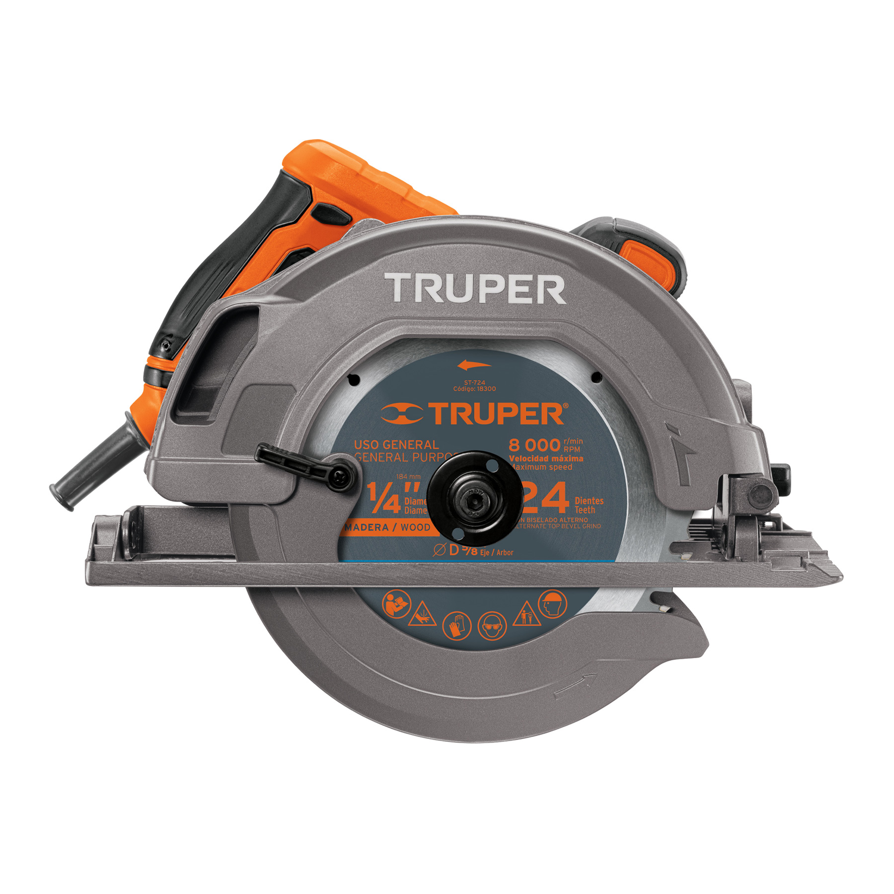 Sierra circular 7-1/4' 1500 W, profesional, Truper - SICI-7-1/4A3 / 11004
