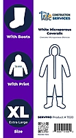 White Microporous Coveralls β ABC Construction Services