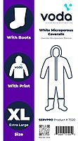 White Microporous Coveralls Voda