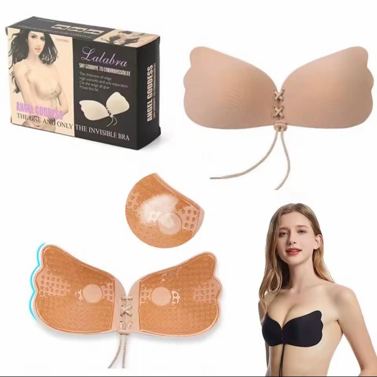 SILICONE BREATHABLE INVISIBLE BRA BREAST PUSH UP
