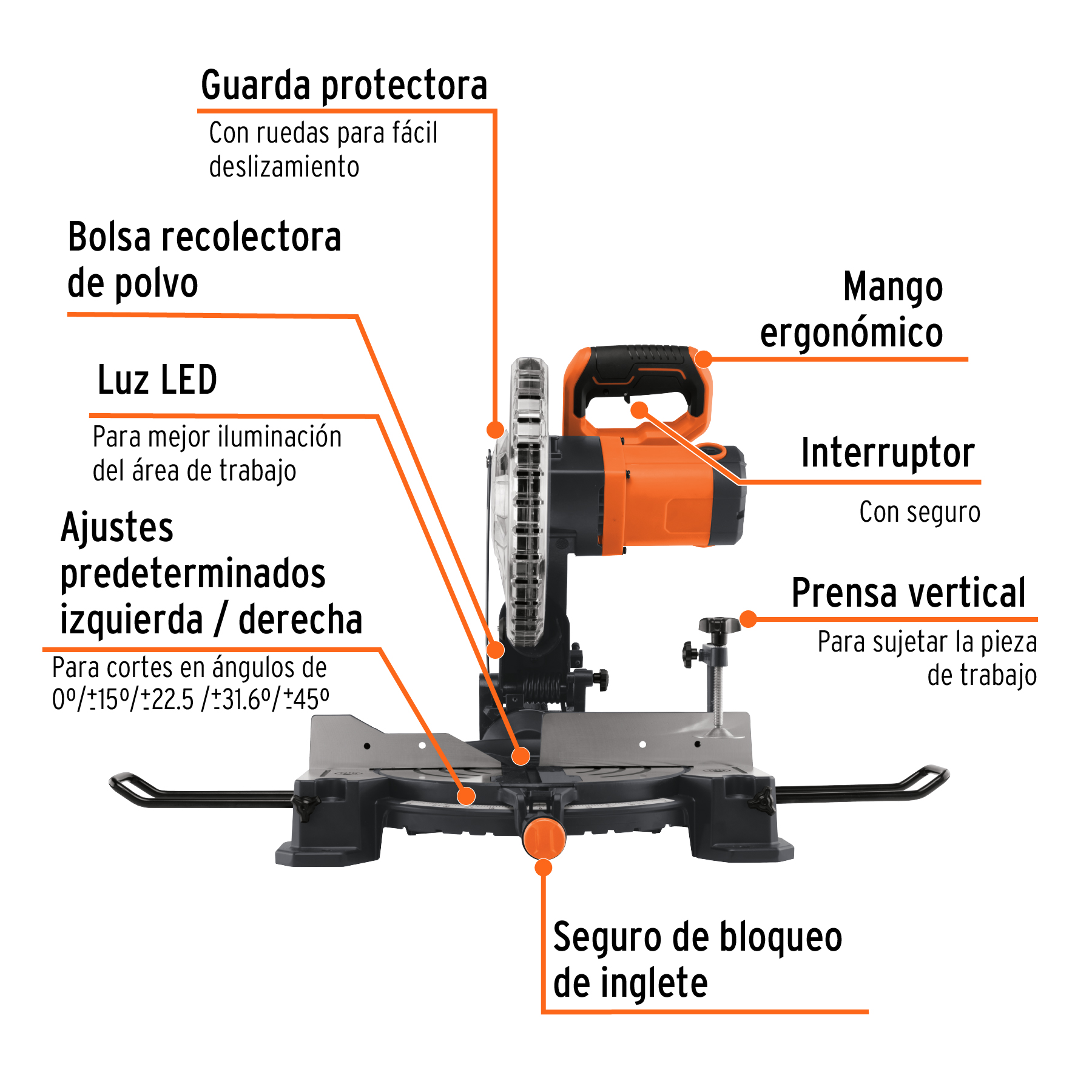 Sierra de inglete para corte en aluminio, 10' - SINA-10 / 12462