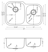 Double Offset Bowl, Big Left - 16g