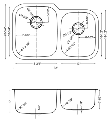 Double Offset Bowl, Big Left - 18g Double Offset Bowl, Big Left - 18g