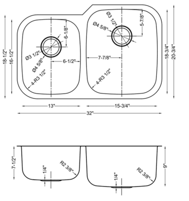 Double Offset Bowl, Big Right - 18g Double Offset Bowl, Big Right - 18g