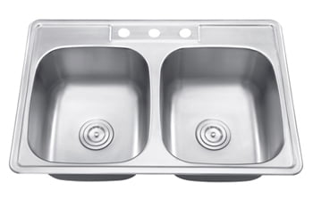 Double Equal Bowl -18g Drop-In Double Equal Bowl -18g Drop-In