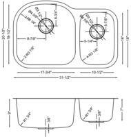 Double Offset Bowl, Big Left, D-Shaped - 18g