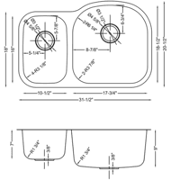 Double Offset Bowl, Big Right, D-Shaped - 18g