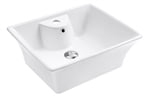 Square Ceramic Vessel Sink 05 - White Square Ceramic Vessel Sink 05 - White