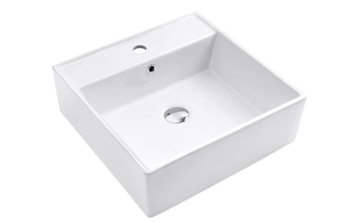 Square Ceramic Vessel Sink 11 - W Square Ceramic Vessel Sink 11 - W