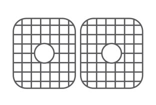 Grid Set for Double Equal Bowl - Stainless Low Divide