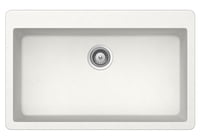 Large Single Bowl Granite Composite - White