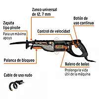 Sierra sable 900 W velocidad variable, industrial - SISA-N2 / 17269
