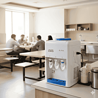 Atlantis Sky table top unit in a professional office breakroom setting providing drinking water.