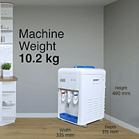 Dimension of Atlantis Sky Table Top water dispenser with Hot cold and normal water option