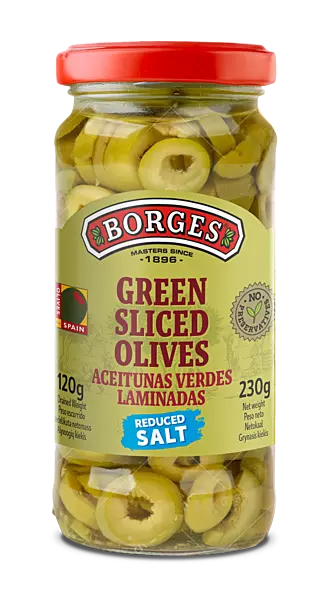 Borges green sliced olives