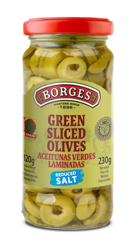 Borges green sliced olives