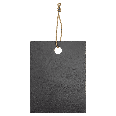 Rectangle Slate Cutting Board with Hanger String – 11 1/2" x 8 3/4"