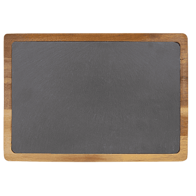 Personalized 13" x 9" Acacia Wood/Slate Cutting Board