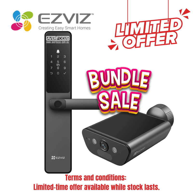 [SMART TRY BUNDLE]EZVIZ DL05 Smart Fingerprint Lock + Solar Battery Camera EB5