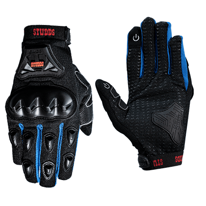 STUDDS GLOVES SMG-6 BLUE (L) WITH TOUCH