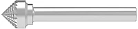 SOLID CARBIDE BURR, CROSS-PITCHED CONE SHAPED