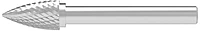 SOLID CARBIDE BURR, CROSS-PITCHED CONE