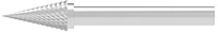 SOLID CARBIDE BURR, CROSS-PITCHED TAPER