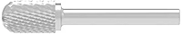 SOLID CARBIDE BURR, CROSS-PITCHED WITH RADIUS