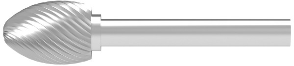 SOLID CARBIDE BURR, MEDIUM BUD SHAPED LONG