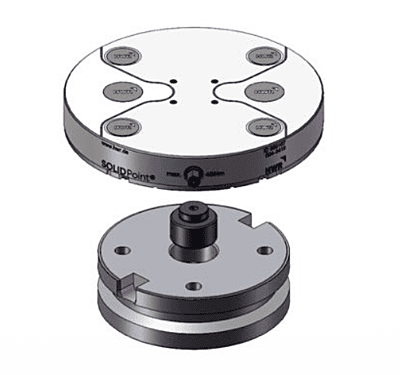 SOLIDPoint 96mm plate, 660107 round, 176mm, for Makino round pallet, w/ 95 mm bolt hole circle (SX382)